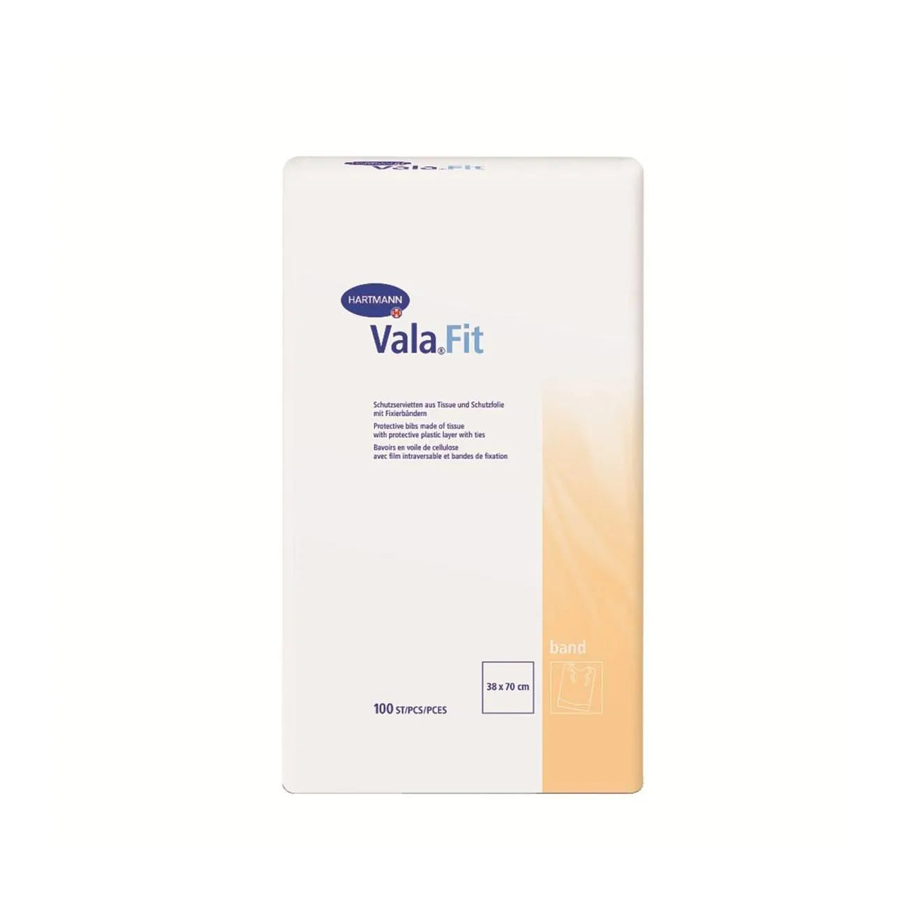 HARTMANN - ValaFit Band - Bavoir jetable à Usage Unique Adulte 38 x 70 cm - Sachet de  100 pièces