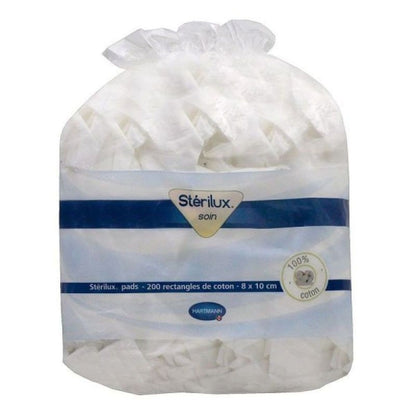 HARTMANN - Stérilux Pads - Rectangle de coton - Sachet de 200 rectangles