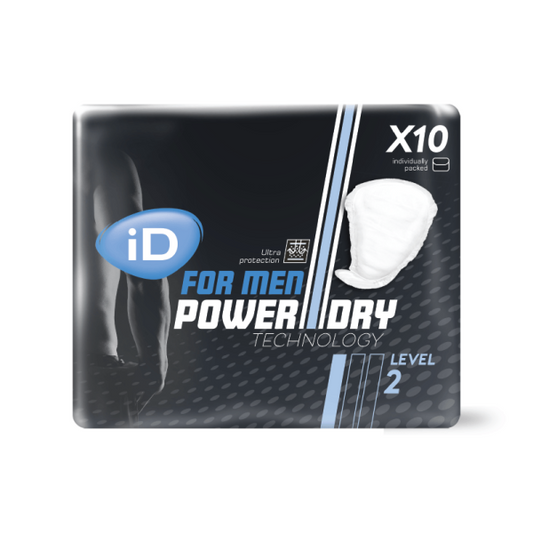 Ontex - Protection urinaire homme iD For Men Niveau 2 - Sachet de 10 pièces