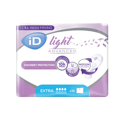 Ontex - Protection urinaire femme iD Light Advanced Extra - Sachet de 10 Pièces