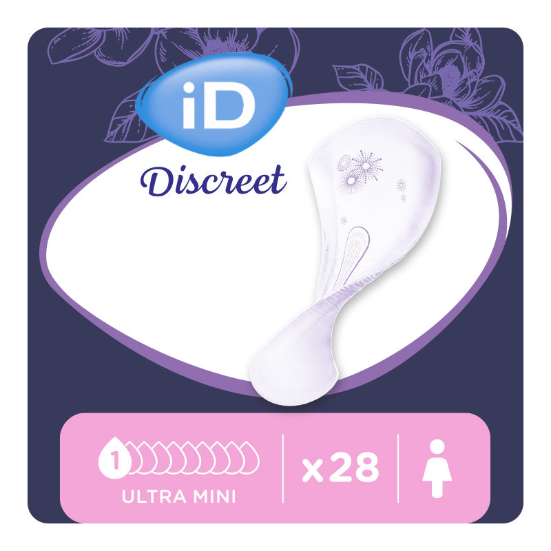 Ontex - Protection urinaire absorbante iD Discreet light Ultra Mini - Sachet de 28 pièces
