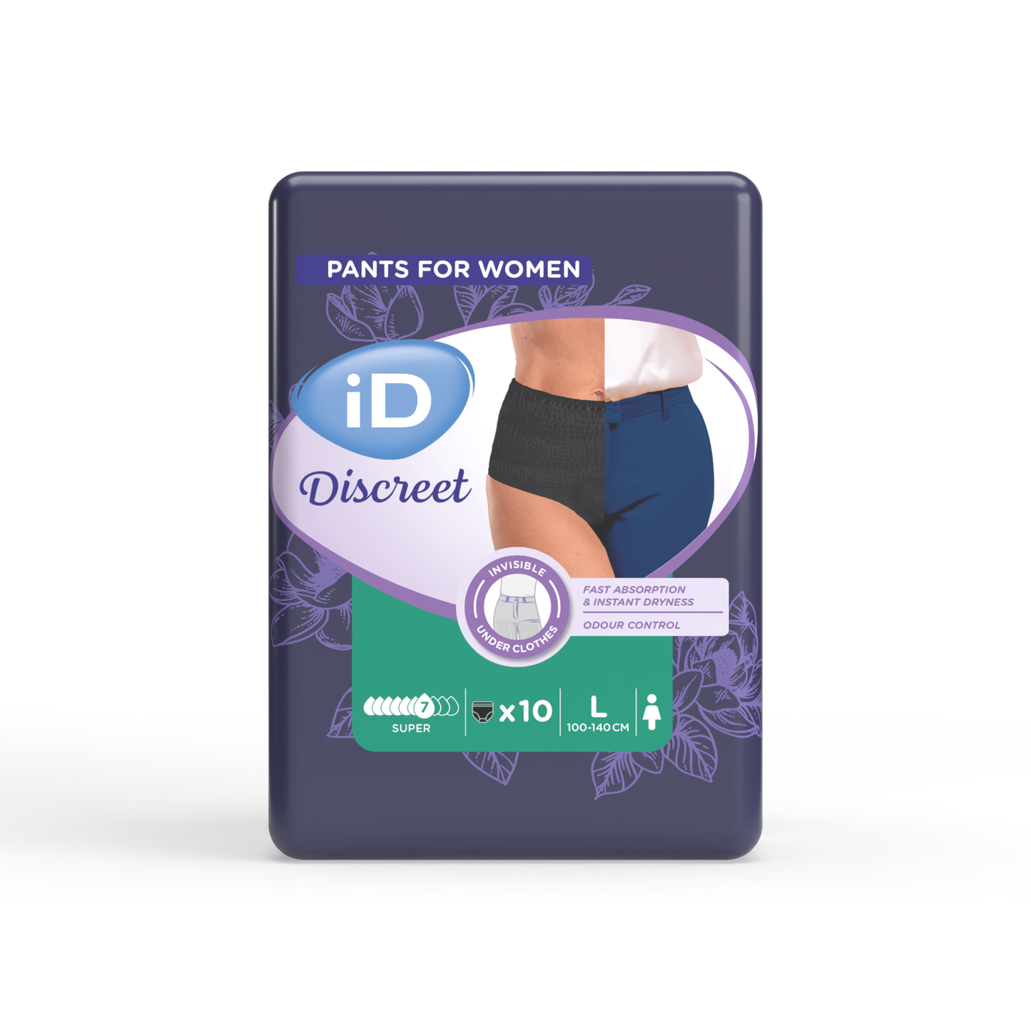Ontex - Culotte absorbante iD Discreet Pants for Women Super L - Sachet de 10 pièces - visuel 2