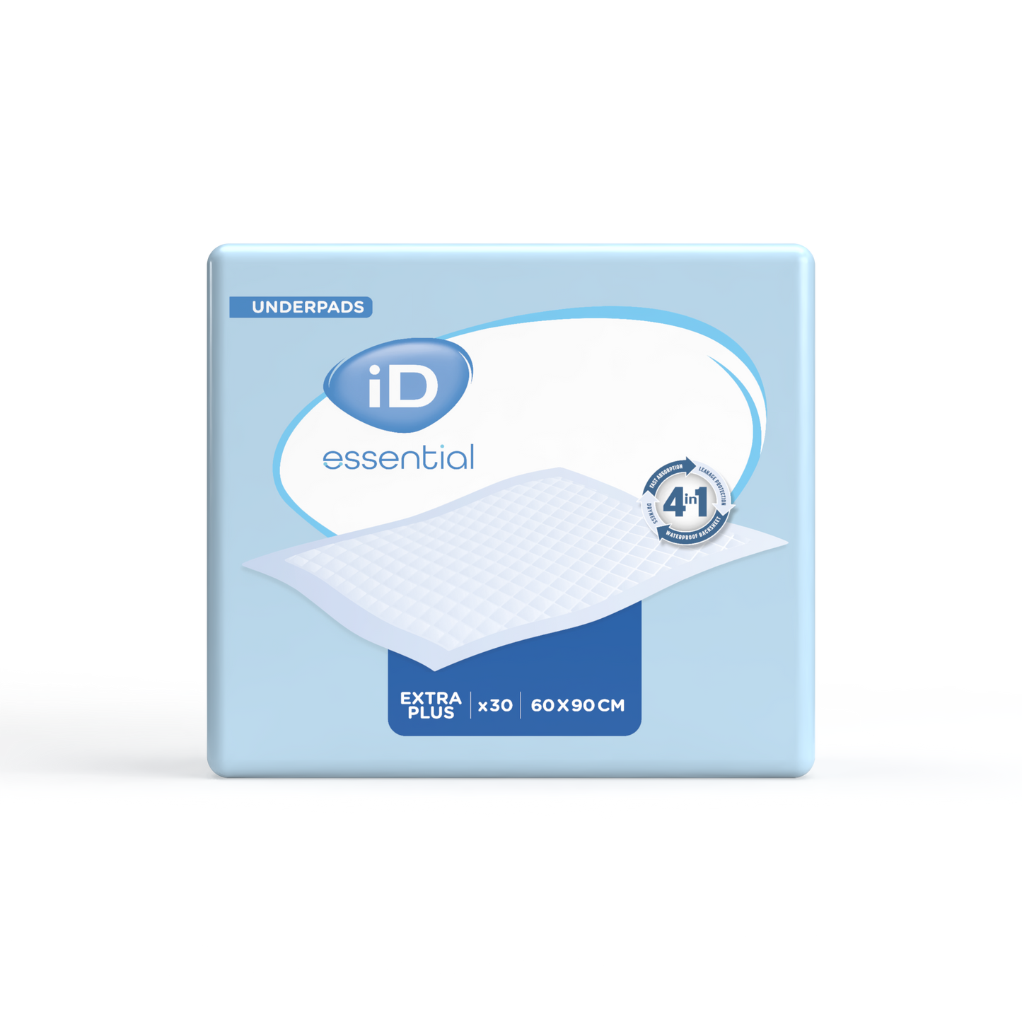 Ontex - Alèse absorbante iD Essential Underpads Extra Plus 60x90 - Sachet de 30 pièces - visuel 2
