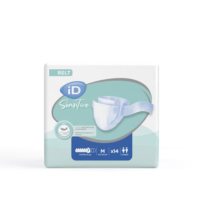 Ontex - Protection urinaire avec ceinture iD Sensitive Belt Extra Plus M - Sachet de 14 pièces - visuel 2