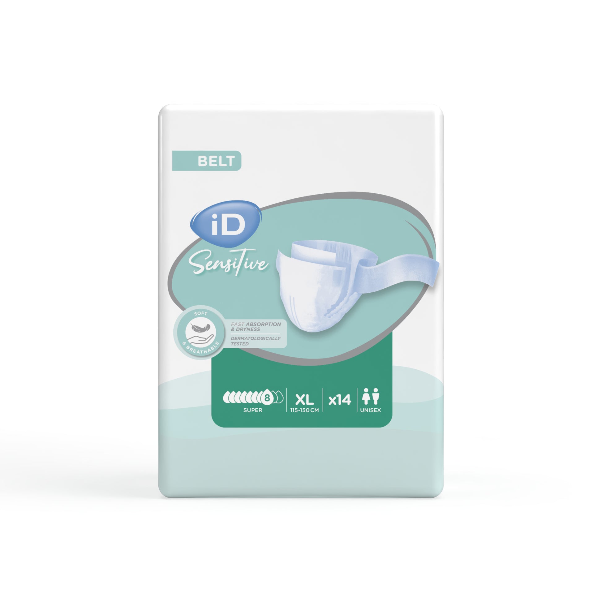 Ontex - Protection urinaire avec ceinture iD Sensitive Belt Super XL - Sachet de 14 pièces - visuel 2