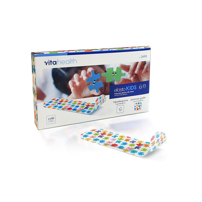 ElastoKIDS - Pansement pédiatrique colorés pour enfants non stérile - Boite de 100 pièces