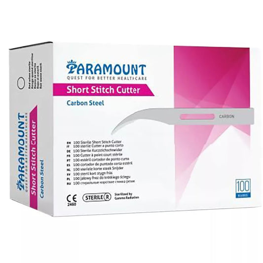 Paramount - Lame coupe-fils en Acier au carbone Stérile Taille SSC -  Boite de 100 pièces