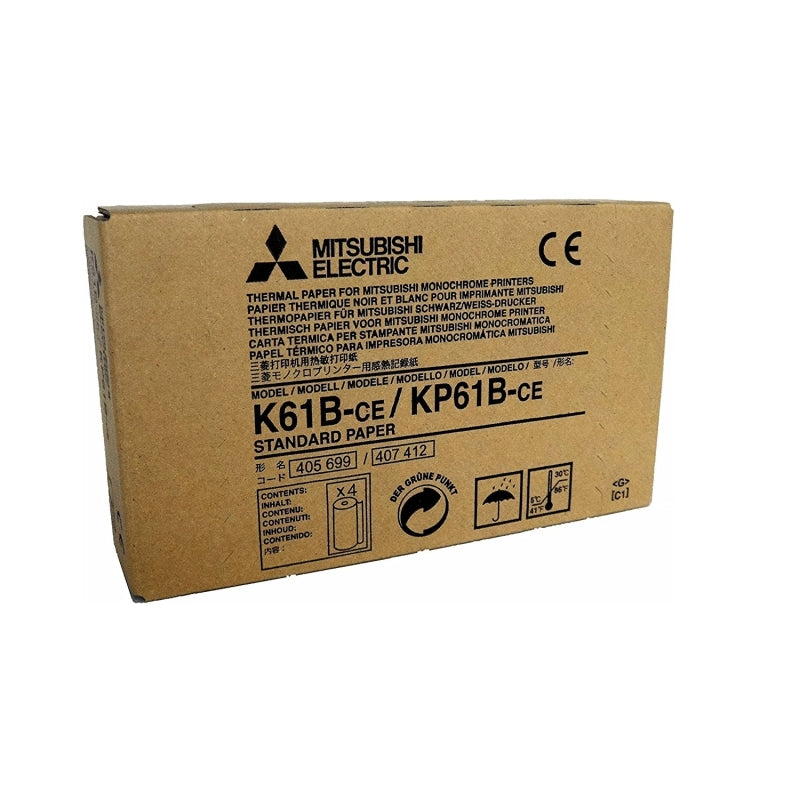 Papier thermique Mitsubishi KP61B-CE - 110 mm X 20 m - 1 Boite de 4 rouleaux