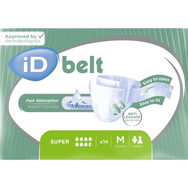 Ontex - Couches adultes à ceinture ID Belt Super - Sachet de 14 pièces