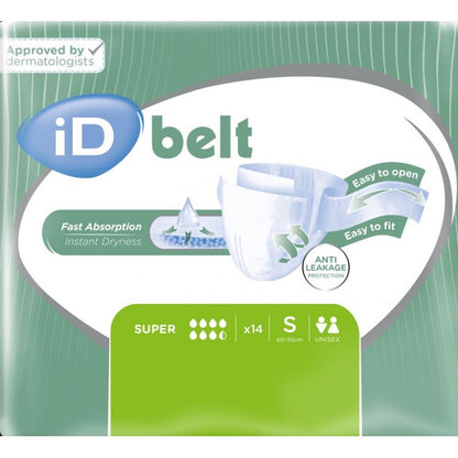 Ontex - Couches adultes à ceinture ID Belt Super - Sachet de 14 pièces