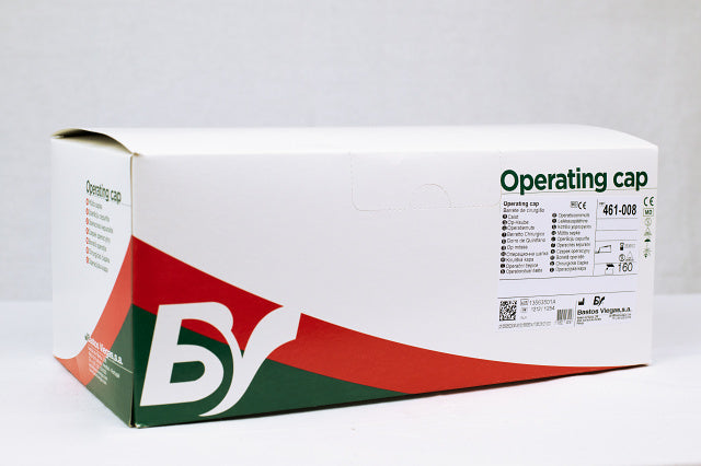 Bastos - Calot Chirurgical Jetable Renforcé – Bleu – Avec Liens de Serrage – Boîte de 160