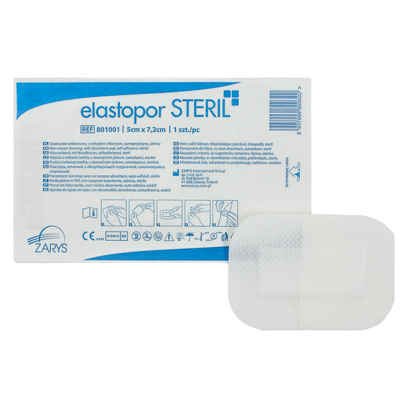 Pansement non tisse avec tampon absorbant stérile