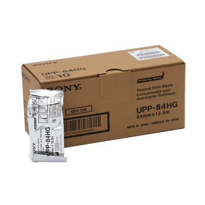 Papier thermique haute brillance UPP-84HG - 84 mm x 12,5 m - Boite de 10 rouleaux