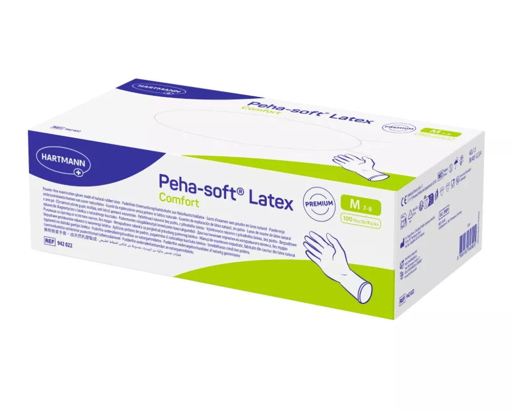 HARTMANN - Gants Peha Soft Comfort en latex non poudrés - Boite de 100 pièces