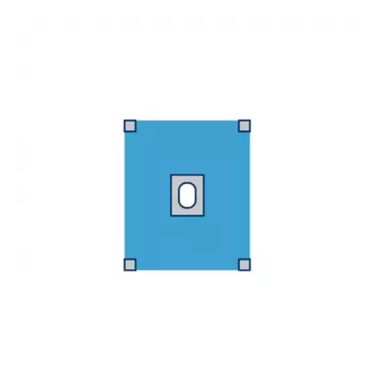 Champ périduraux adhésifs stériles avec fenestration 60g/m2 - 2 couches - Boite de 50 pièces