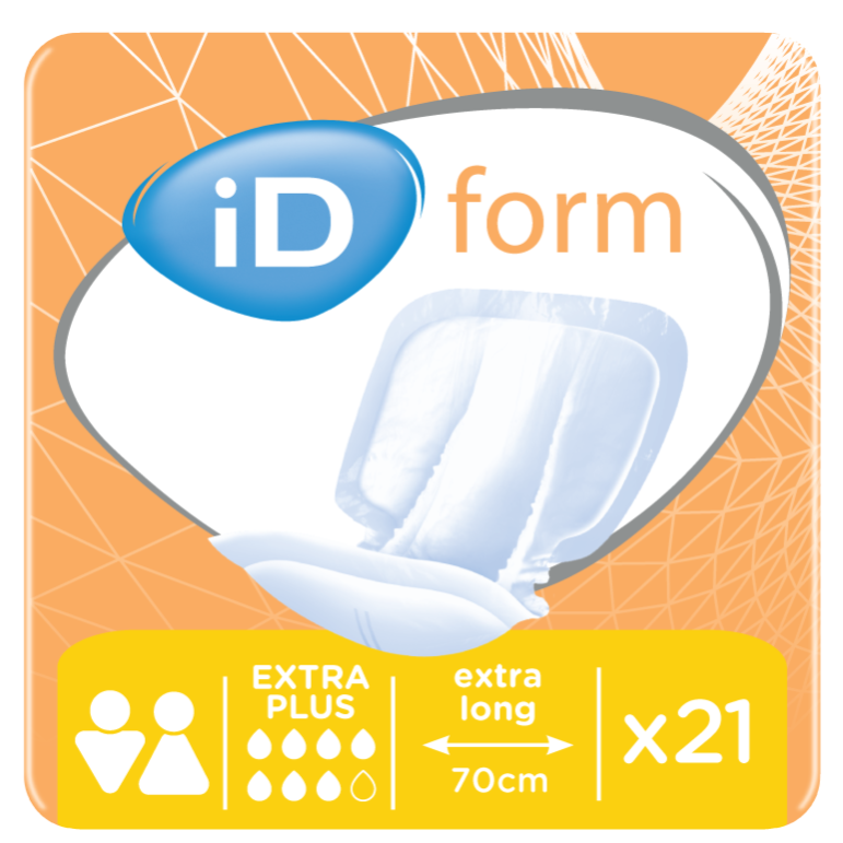 Ontex - Protection urinaire anatomique iD Form Extra Plus - Sachet de 21 pièces