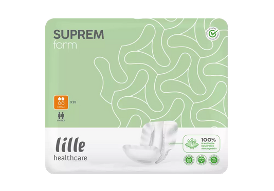 LILLE - Protection urinaire anatomique suprem Form - Extra plus - Carton de 4 sachets de 25 pièces
