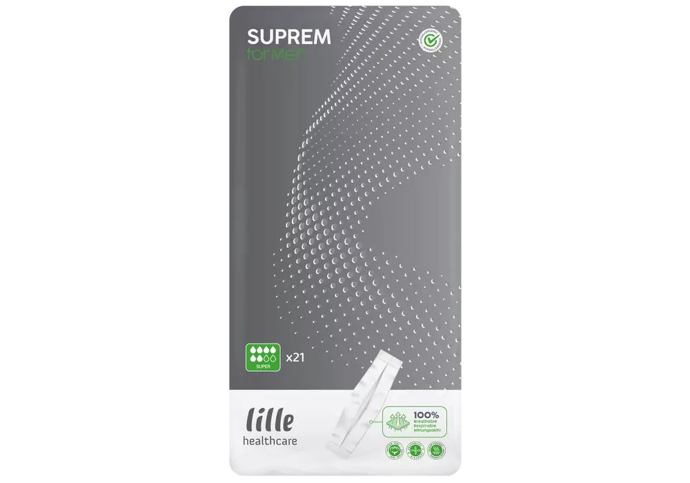 LILLE -  Protection urinaire homme - Super - Carton de 7 Sachets de 21 pièces