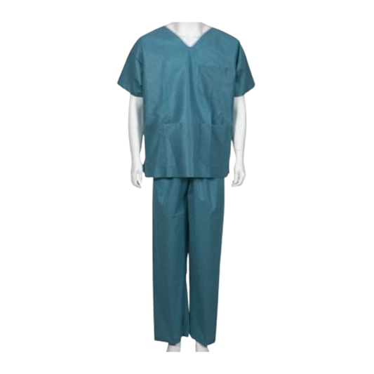 Abena - Pyjama de bloc classic avec manches courtes en SMS 35g/m² en vert