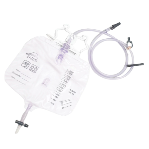 Poche d'urine avec port d'echantillon en 2 W sterile - 1 Pièce