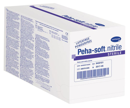 HARTMANN - Gant d'examen en nitrile non poudré Peha-soft nitrile stérile - Boite de 50 paires