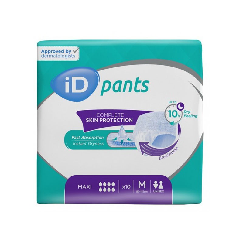 Ontex - Slip absorbant iD Pants Maxi - Sachet de 10 pièces