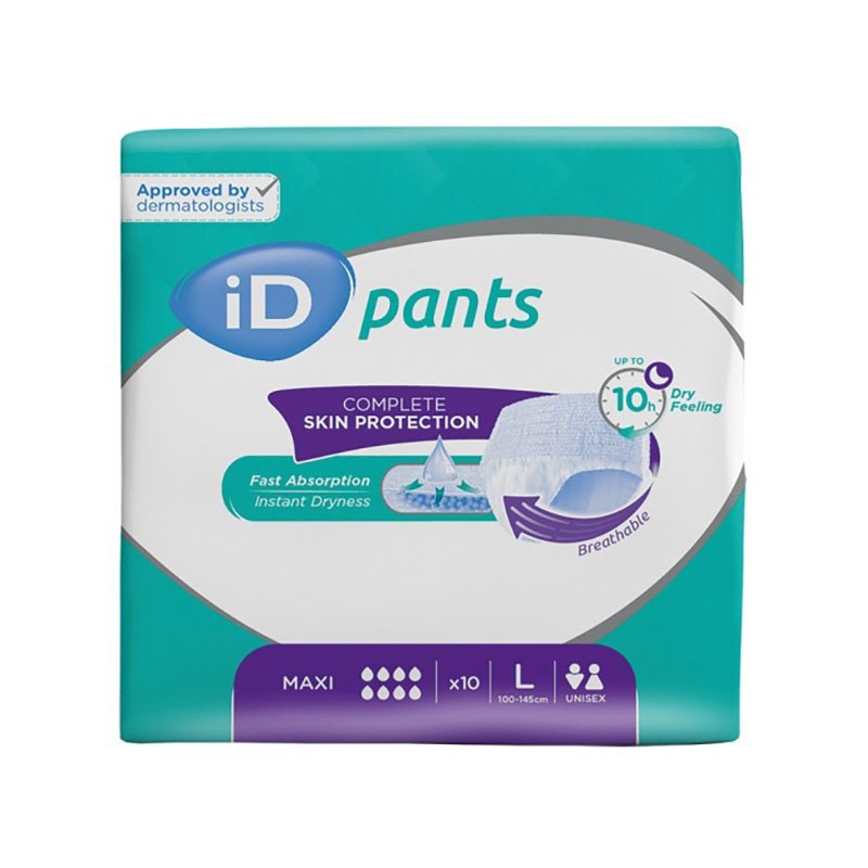 Ontex - Slip absorbant iD Pants Maxi - Sachet de 10 pièces