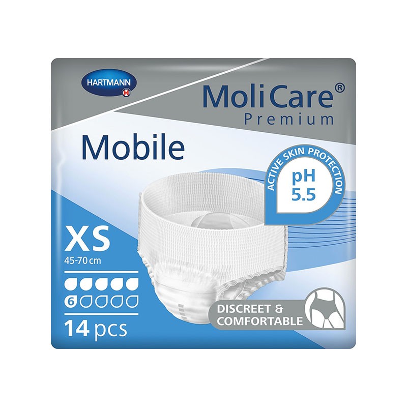 HARTMANN - MoliCare Premium Mobile - Slip absorbant 6 gouttes - Pack de 14 pièces