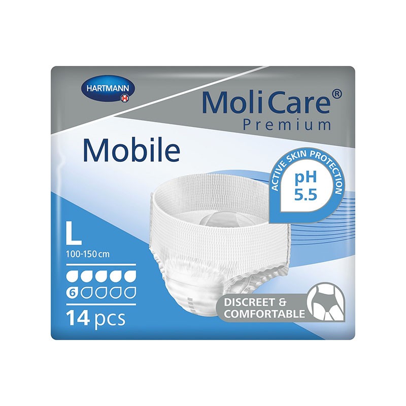 HARTMANN - MoliCare Premium Mobile - Slip absorbant 6 gouttes - Pack de 14 pièces