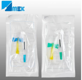 MEK - Set de prélèvement sanguin sécurisé avec pompe et aiguilles à ailettes - 1 Boite de 25 pièces