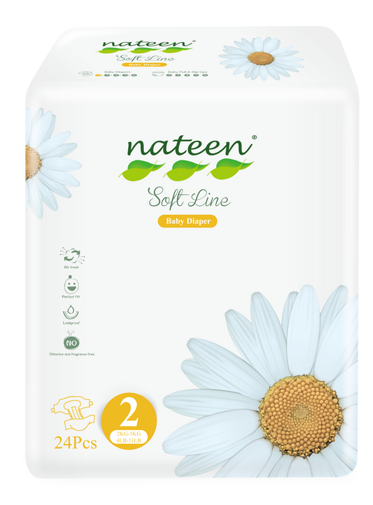 Nateen - Couches Bébé Taille 2 (2-5 kg) - Sachet de 24 Pièces