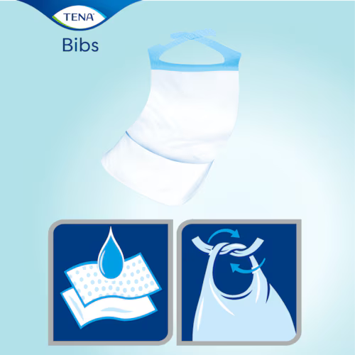 TENA Bibs - Bavoirs jetables -  Sachet de 150 pièces