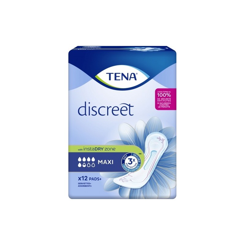 Tena - Protection urinaire femme - Lady Discreet Maxi - Carton de 12 sachets de 12 pièces
