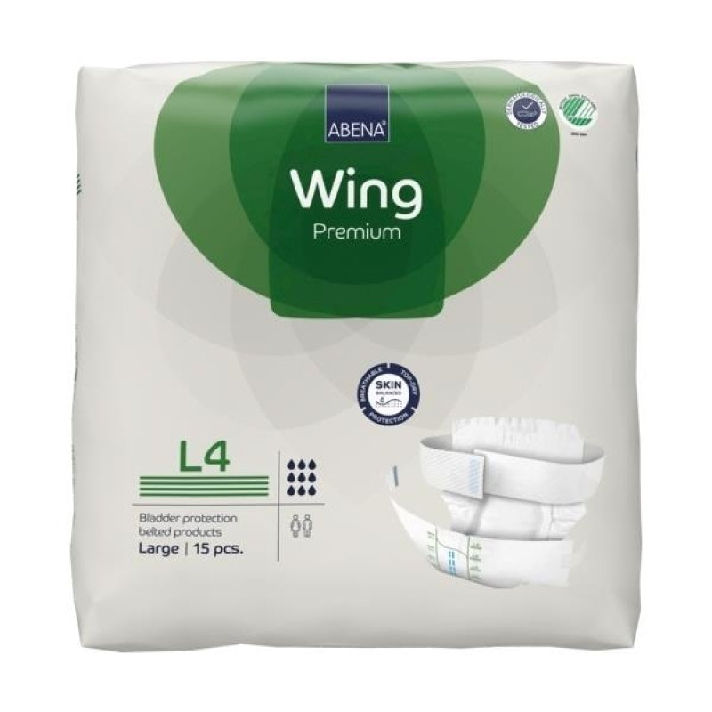 Abena Wing - Couche adulte avec ceinture premium - Niveau 4 - Sachet de 15 pièces