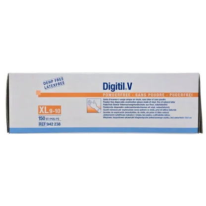 HARTMANN - Gant d'examen en vinyle non poudré DIGITIL V - Carton de 10 Boites de 150 pièces